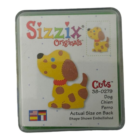 Sizzix Originals Small Green Die Lot Ladybug Dog Bunny Teddy Bear Paper Crafting - Picture 5 of 12